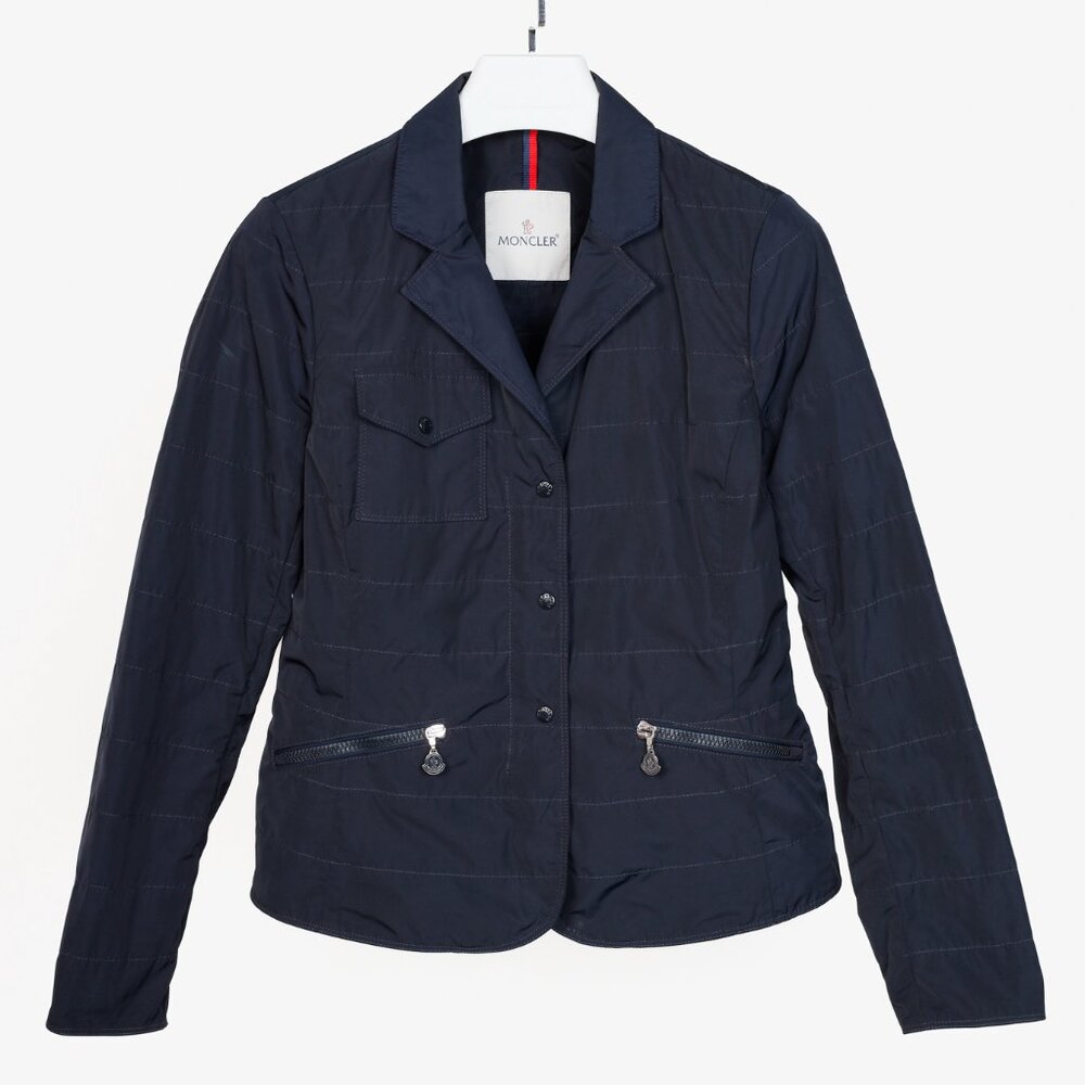 Moncler Nylon Navy Blue Jacket Blazer